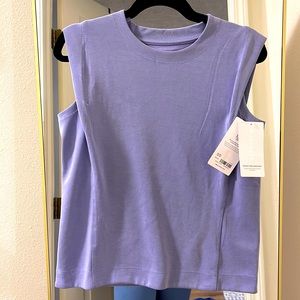 Athleta Purple Seasoft Tank Sweatshirt NWT size XS  stunning Lavender.